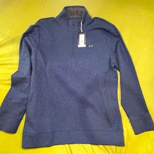 Vineyard Vines Quarter-Zip Sweater - Deep Bay Blue